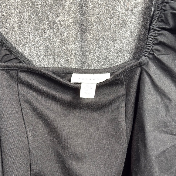 Topshop Black Sleek Crop Top - Picture 2 of 4